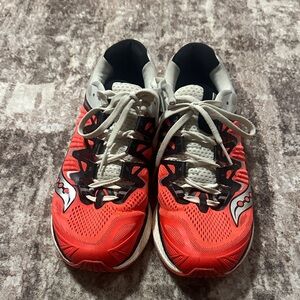 Saucony Red and Black Athletic Shoes